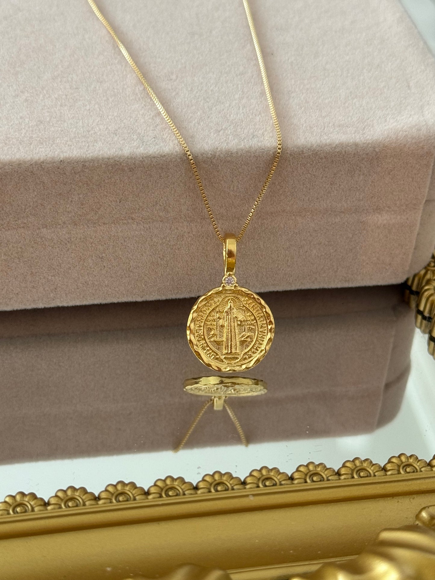 San expedito baño en oro 18k unisex