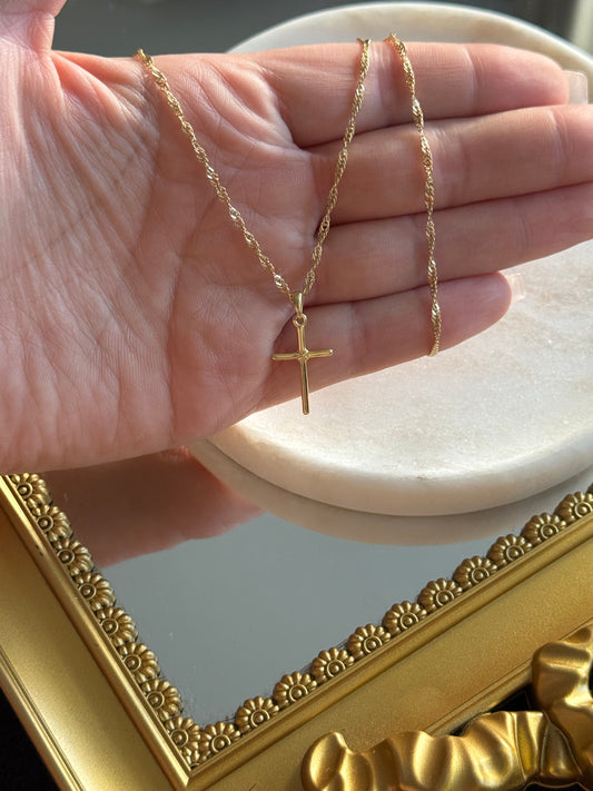 Colgante de cruz ✝️ larga