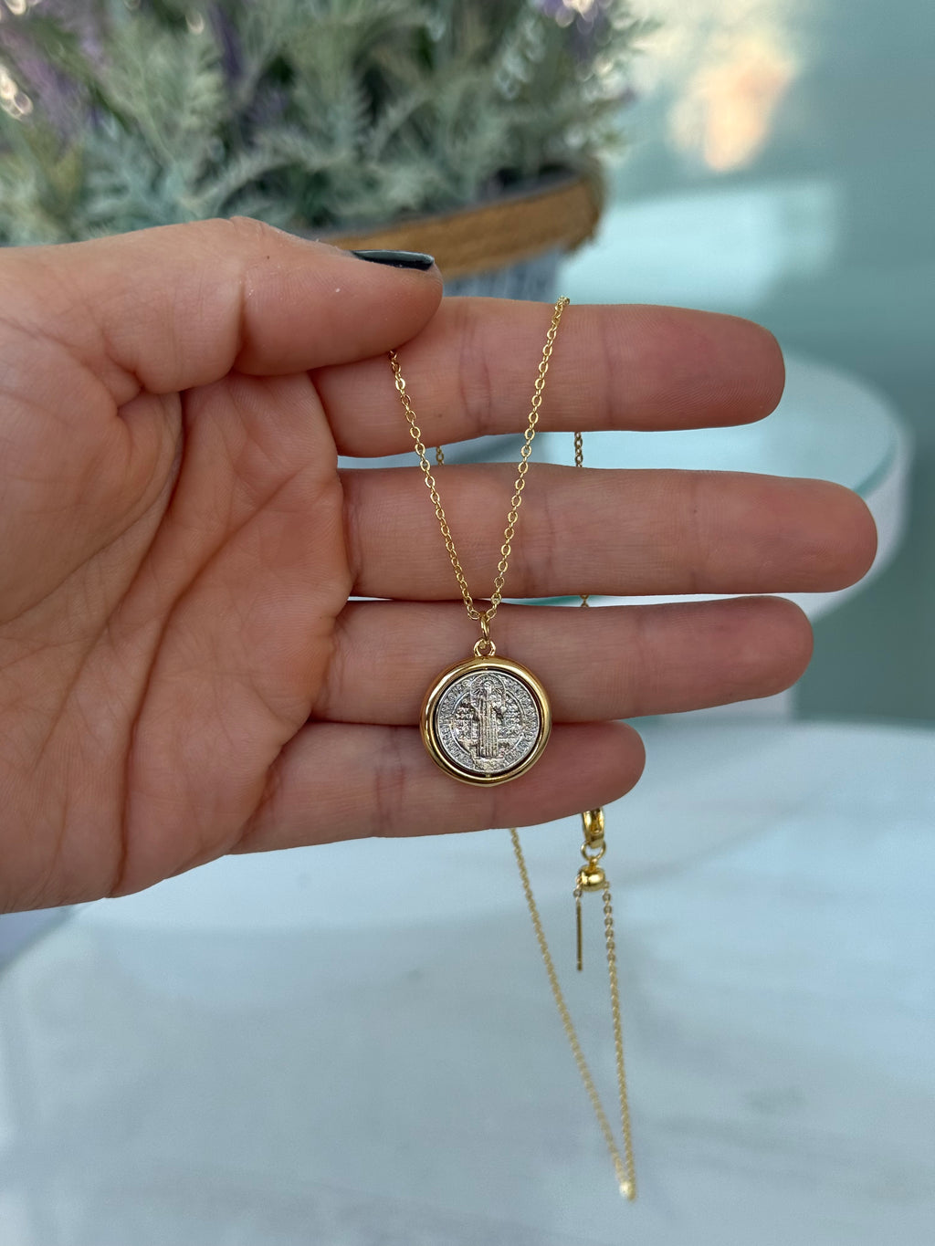 San Benito baño en oro y baño en plata