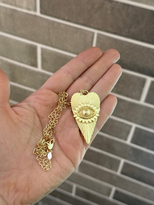 Colgante de corazón con ojo turco 🪬