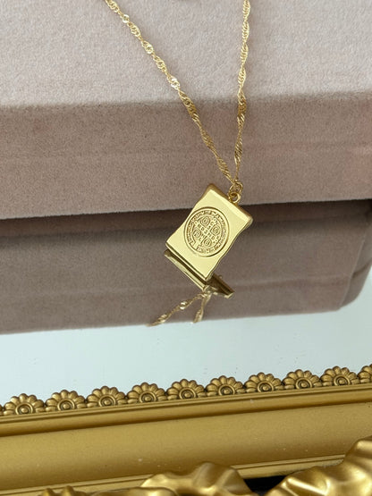 San expedito baño en oro 18k unisex