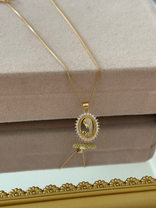 Virgen con microcircones 18k
