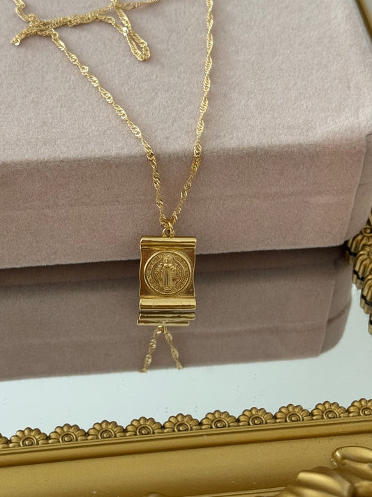 San expedito baño en oro 18k unisex