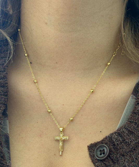 Colgante rosario  oro laminado 18k✨