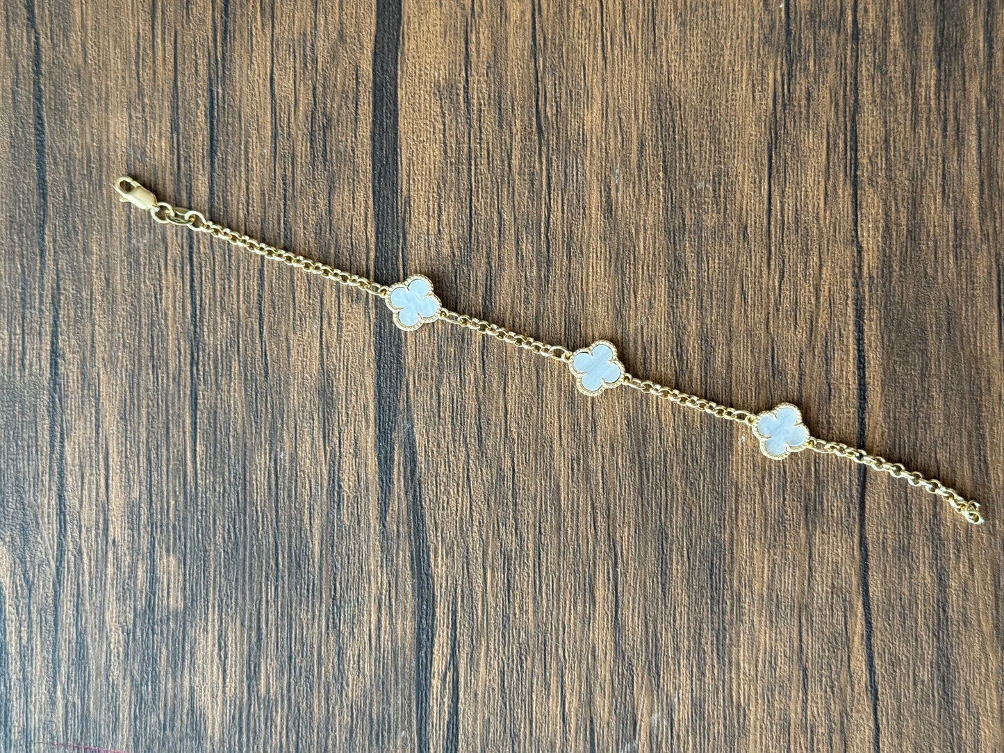 Pulsera Vancleff blanca 🍀