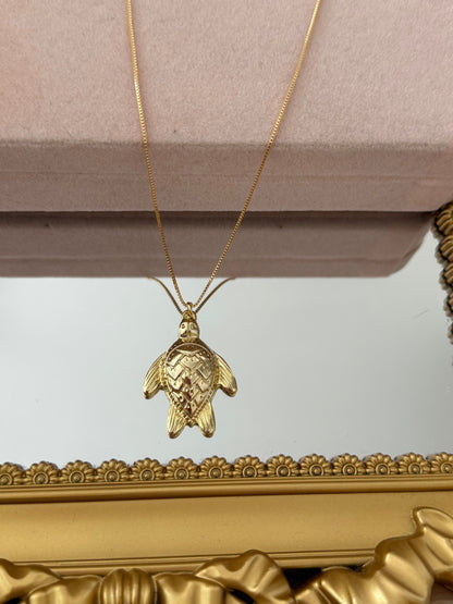 Colgante tortuga 🐢 XL baño en oro 18k