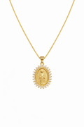 Virgen con microcircones baño en oro 18k